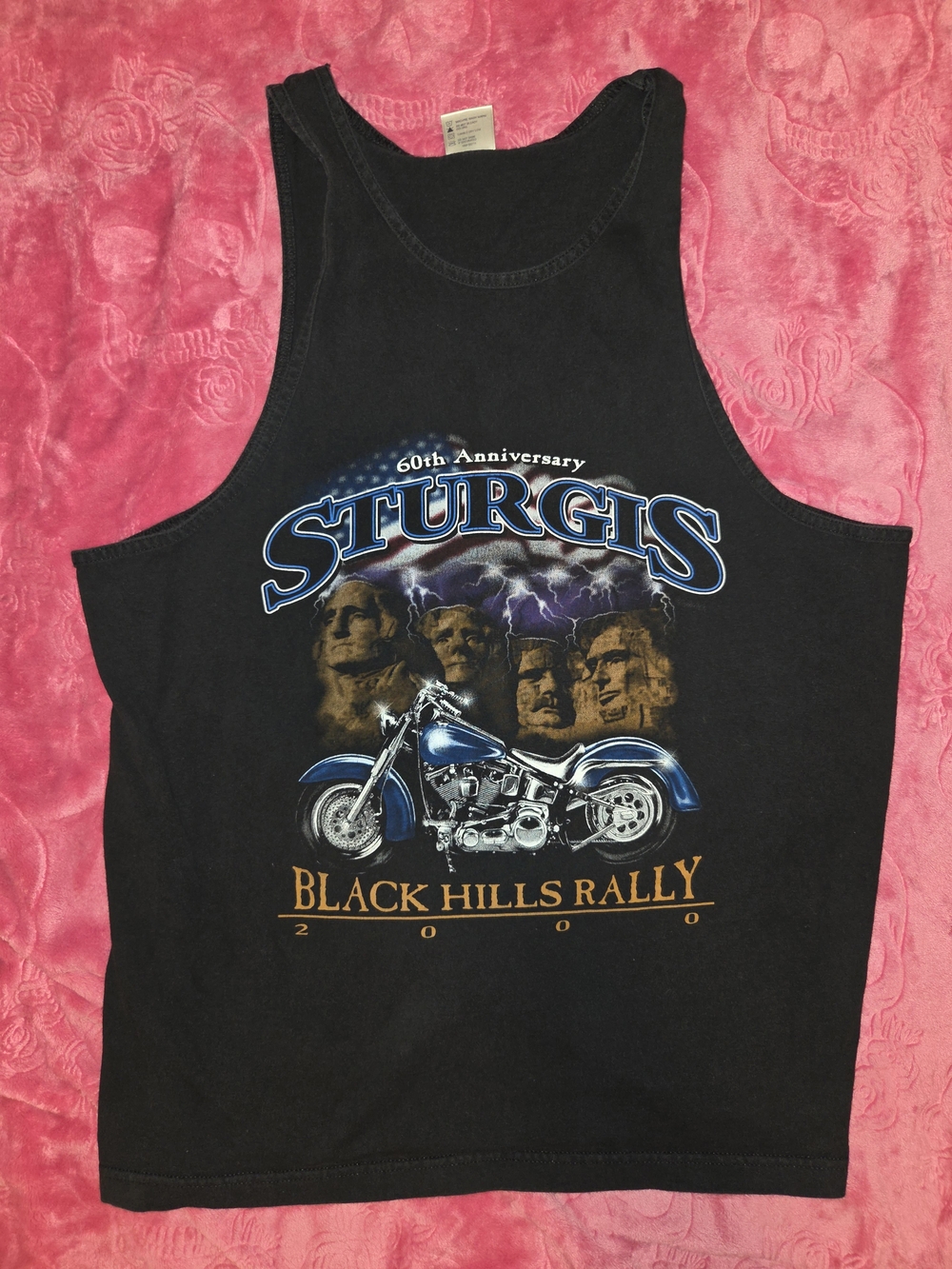 Sturgis Black Hills Rally Motorcycle Tank Top - Black & Blue